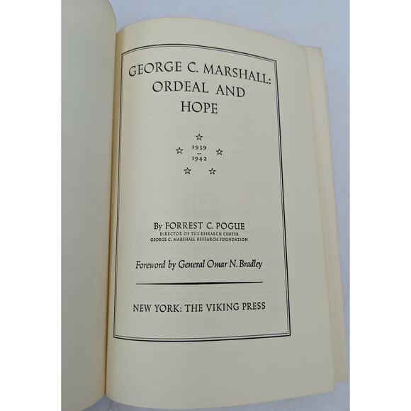 George C. Marshall Ordeal And Hope 1939-1942 WW2 Military Vintage Hardcover 1966 - Picture 8 of 16